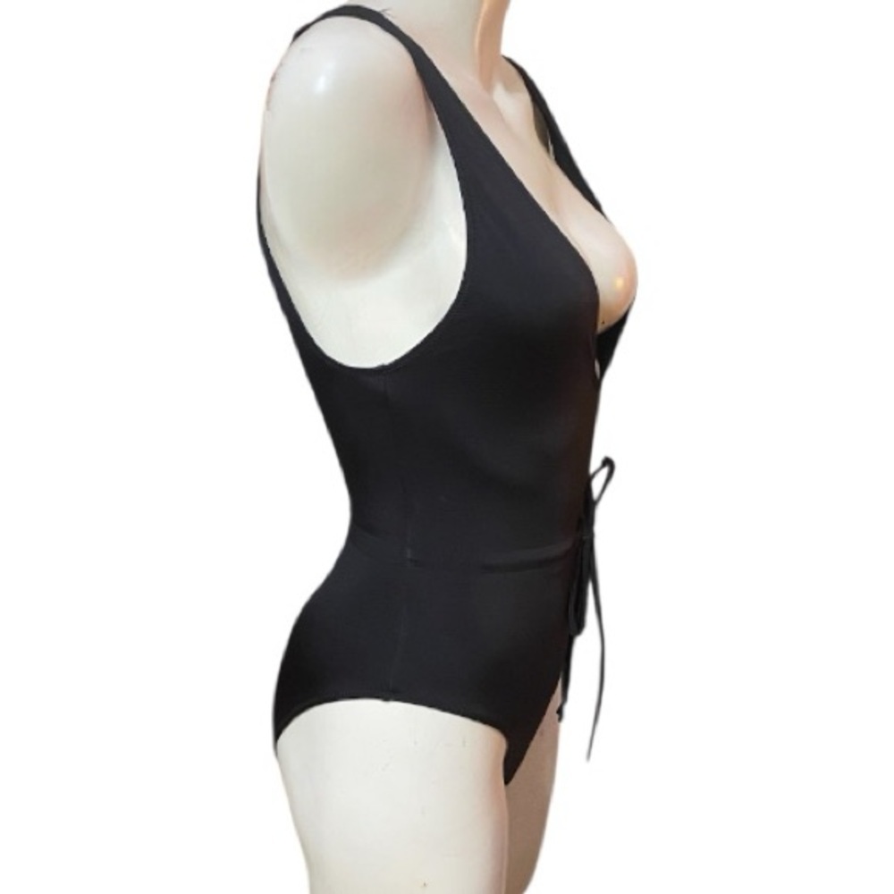 SOLID & STRIPED The Michelle Tie Elegant Black Swimwear Size S - Picture 3 of 8